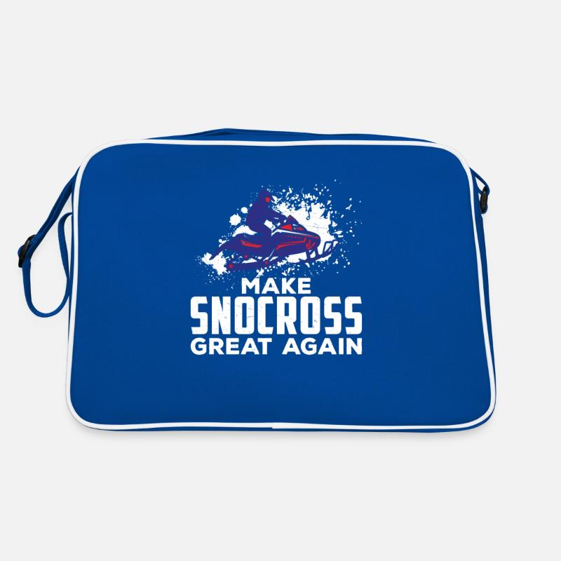 Classic Snorcross Racing For A Snowmobiling Fan Retro Bag