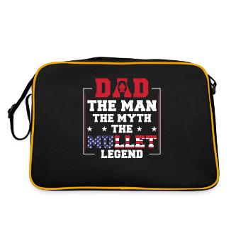 Dad The Man The Myth Patriotic Redneck Father - Retro Bag - black/gold - Back