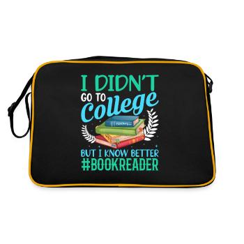 Je ne suis pas allé à l’université, mais je - Sac Retro - noir/or - Dos