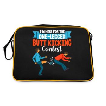 I'm here for the one-legged - leg prosthesis - Retro Bag - black/gold - Back