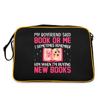 My friend said books or I - book reading - Retro Bag - black/gold - Back