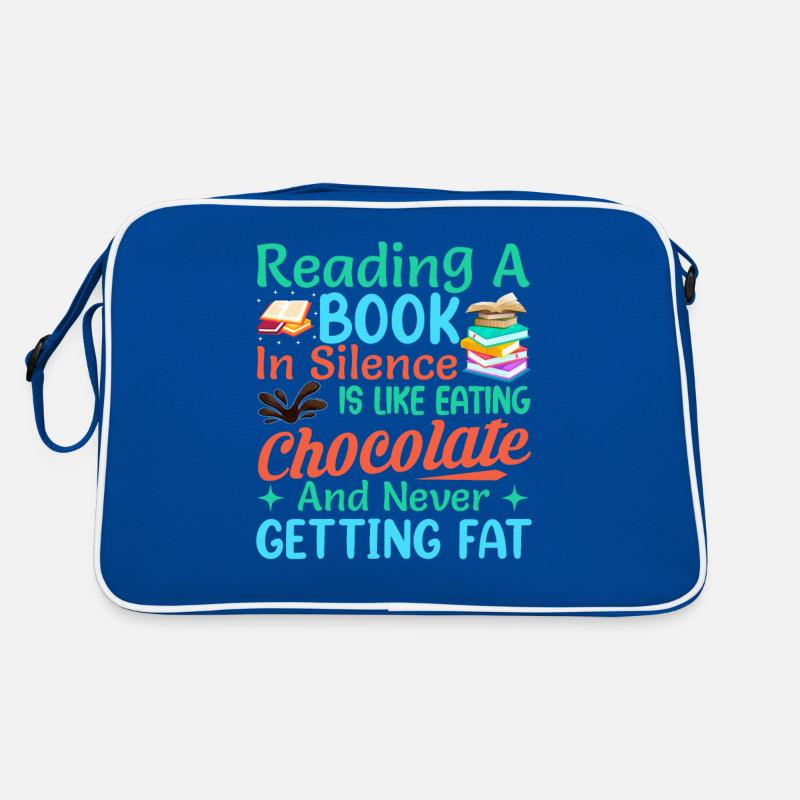 Reading a book in silence is like eating - Retro Bag