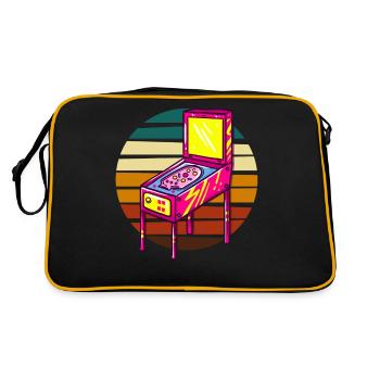Machine à flipper rétro - Sac Retro - noir/or - Dos