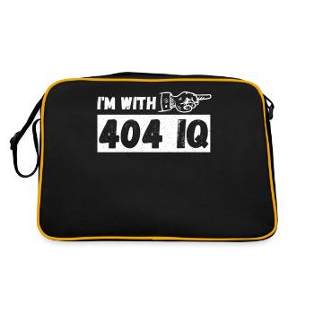I'm with Stupid 404 Error Programmer Coding - Retro Tasche - Schwarz/Gold - Hinten
