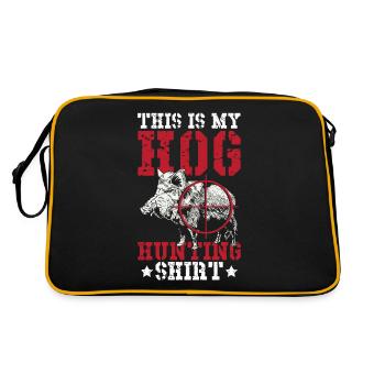 This Is My Hog Hunting Shirt Hog Slayer Wild Boar - Retro Bag - black/gold - Back