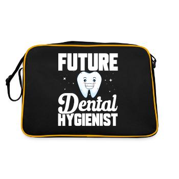 Future Dental Hygienist Dentist Student - Retro Bag - black/gold - Back