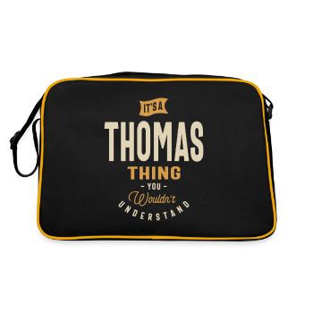 It's a Thomas Thing Personalized Name - Retro Bag - black/gold - Back