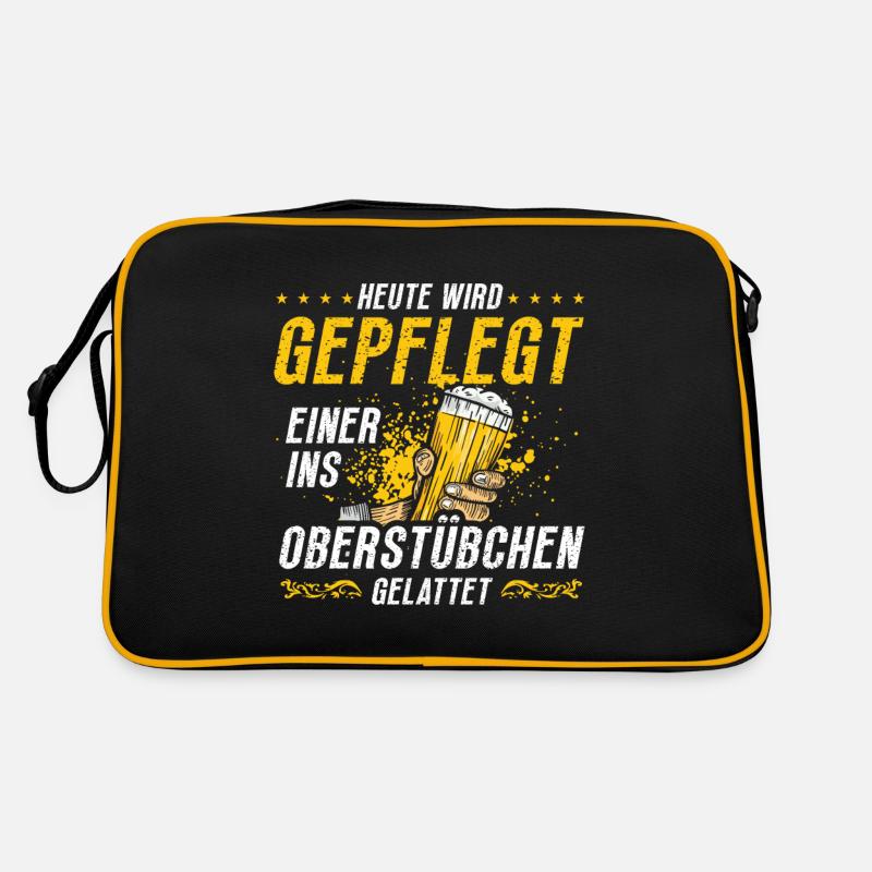 Heute wird geplegt einer ins Oberstübchen Retro Tasche
