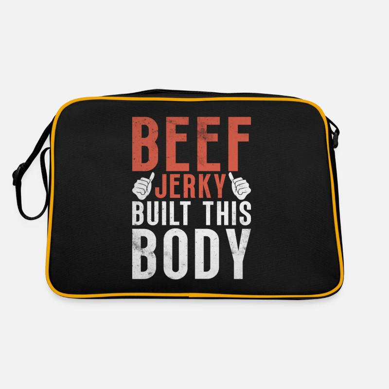 Beef Jerky Geschenk Beef Jerky Liebhaber Retro Tasche