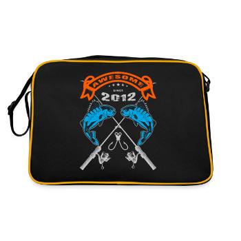 Awesome since 2012. Angel, Angler's Birthday - Retro Bag - black/gold - Back