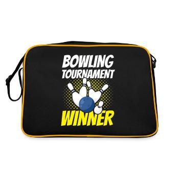 Vainqueur du tournoi de bowling Bowler Bowling par équipe - Sac Retro - noir/or - Dos