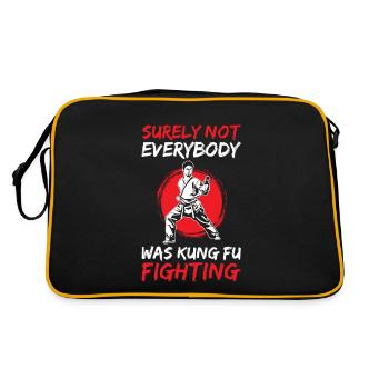 Sicherlich War Nicht Jeder Kung Fu Fighting For - Retro Tasche - Schwarz/Gold - Hinten
