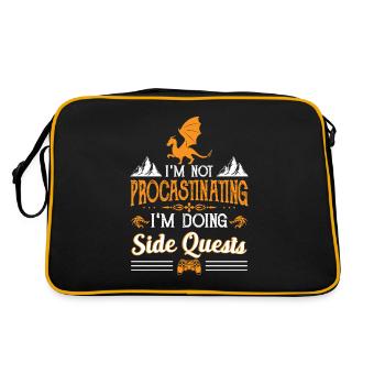 Procrastiner les quêtes secondaires Procrastination des joueurs - Sac Retro - noir/or - Dos
