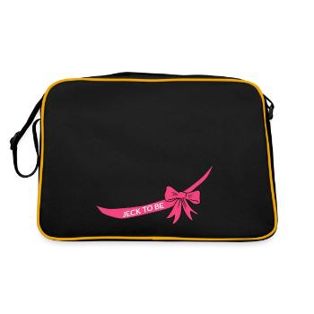 Karneval Fastelovend Fasnacht Schwangerschaft Mama - Retro Tasche - Schwarz/Gold - Hinten