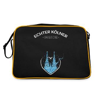 Cathédrale de Cologne Confettis Grossesse Babyboy Mama - Sac Retro - noir/or - Dos