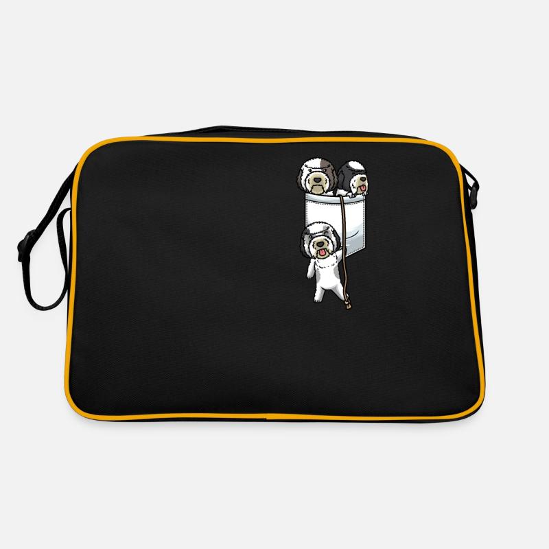 Sheepadoodle Hund In Tasche Retro Tasche