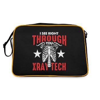 X-ray Tech I See Right Radiology X-ray Technician - Retro Tasche - Schwarz/Gold - Hinten