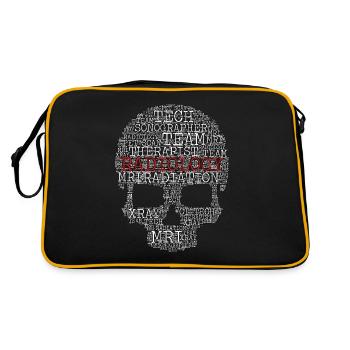 X-ray Tech Radiologie Skull Shape Loves Radiologist - Sac Retro - noir/or - Dos