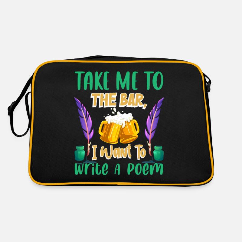 Bring mich an die Bar, ich möchte ein Gedicht Retro Tasche