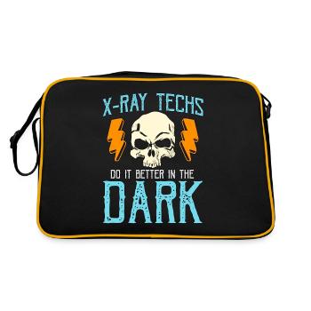 X-Ray Techs Do It Better Skeleton X-ray Technician - Retro Tasche - Schwarz/Gold - Hinten