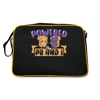 Powered By PB And J Peanut Butter and Jelly - Retro Bag - black/gold - Back