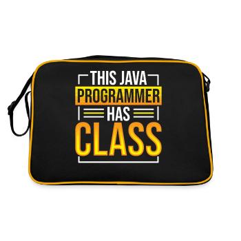 This Java Programmer has Class Programming Coding - Retro Tasche - Schwarz/Gold - Hinten