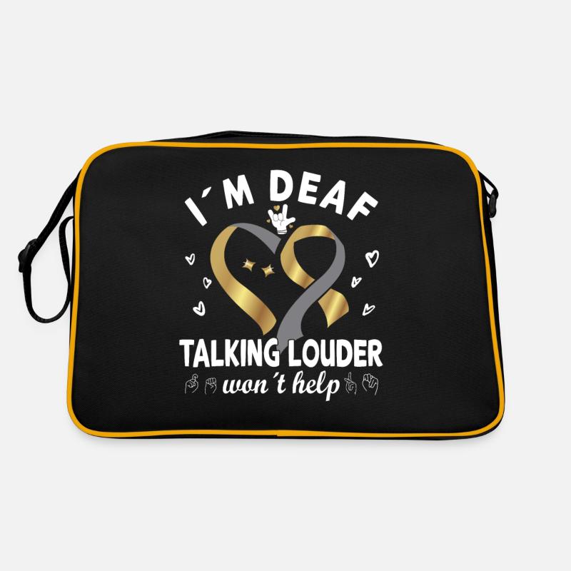 Hearing impaired Deaf childbearing language Retro Bag