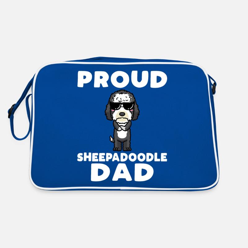 Sheepadoodle Hund Retro Tasche