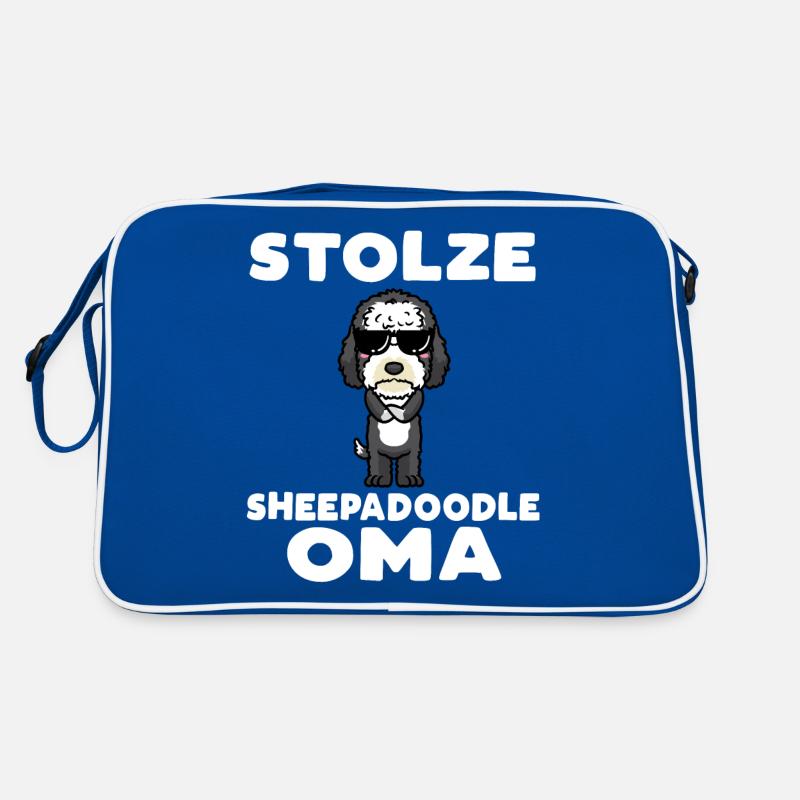Stolze Sheepadoodle Oma Retro Tasche