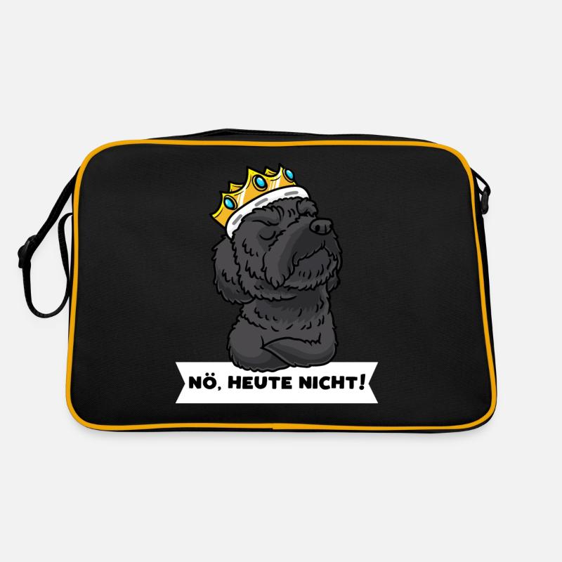 Schnoodle Hund Mit Krone Stur Retro Tasche