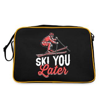 Ski Hiver Mode de vie Sport Vêtements Skieur Gesc - Sac Retro - noir/or - Dos