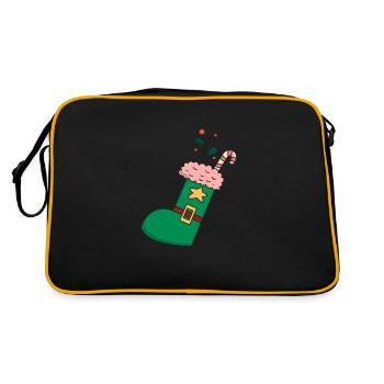 Christmas sock - Retro Bag - black/gold - Back