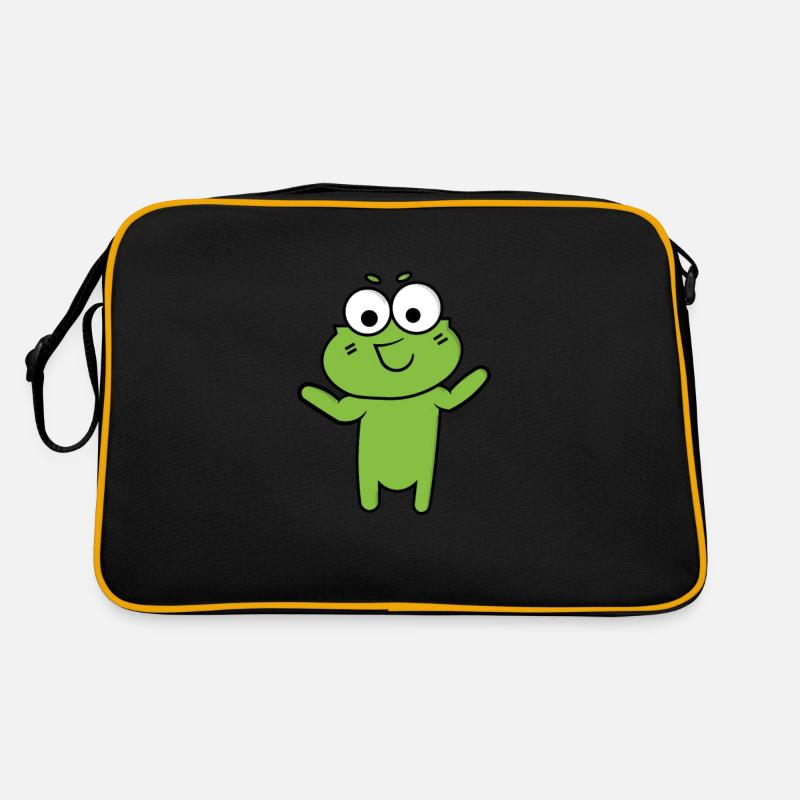 Frosch Comic Zeichnung Lustig Retro Tasche