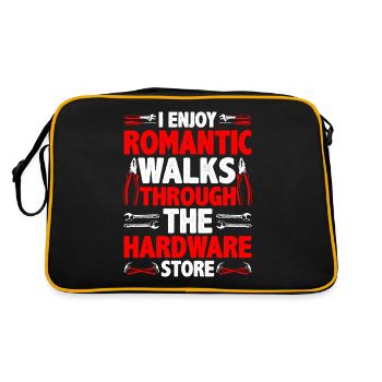 I Enjoy Romantic Walks Through Hardware Store 30 - Retro Bag - black/gold - Back