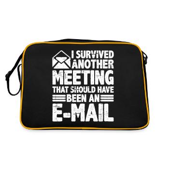 J’ai survécu à une autre réunion 28 - Sac Retro - noir/or - Dos