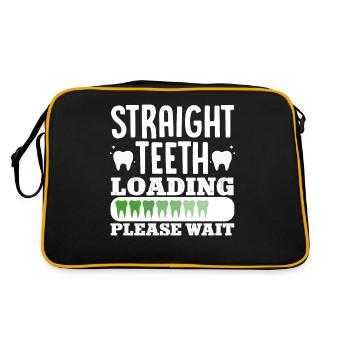 Charger des dents droites Veuillez patienter Orthodontiste Ki - Sac Retro - noir/or - Dos