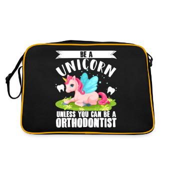Orthodontiste Licorne Dentiste Orthodontie - Sac Retro - noir/or - Dos