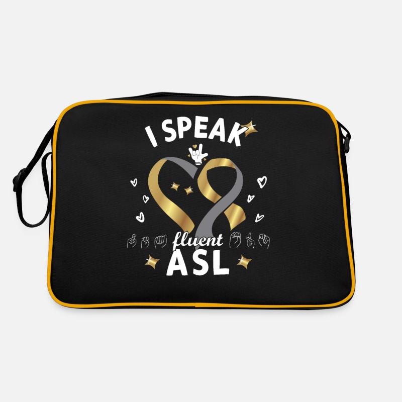 Hearing impaired Deaf childbearing language Retro Bag