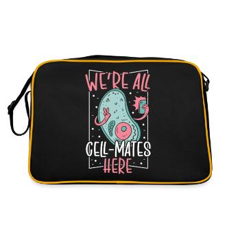 We’re All Cell-Mates Here Microbiology - Retro Bag - black/gold - Back