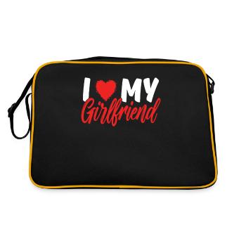 I love my girlfriend, all the best to - Retro Bag - black/gold - Back
