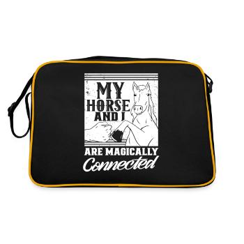 Mon cheval et moi sommes liés par magie à l’équitation - Sac Retro - noir/or - Dos