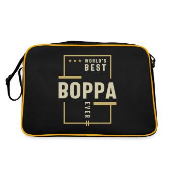 World's Best Boppa Ever - Dad and Grandpa - Retro Bag - black/gold - Back