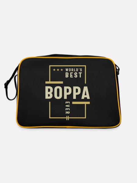 World's Best Boppa Ever - Dad and Grandpa - Retro Bag - black/gold - Back