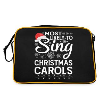Les plus susceptibles de chanter des chants de Noël 5 - Sac Retro - noir/or - Dos