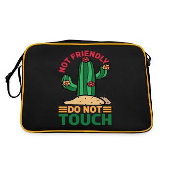Not Friendly, Do Not Touch 13 - Retro Tasche - Schwarz/Gold - Hinten