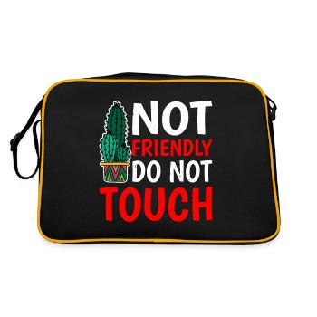 Not Friendly, Do Not Touch 14 - Retro Tasche - Schwarz/Gold - Hinten