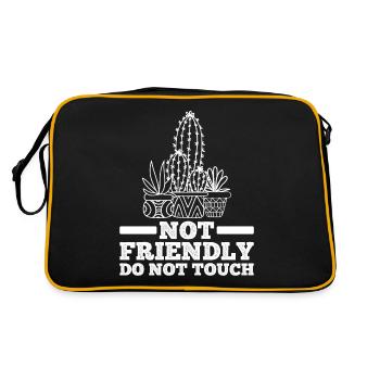 Not Friendly, Do Not Touch 15 - Retro Tasche - Schwarz/Gold - Hinten