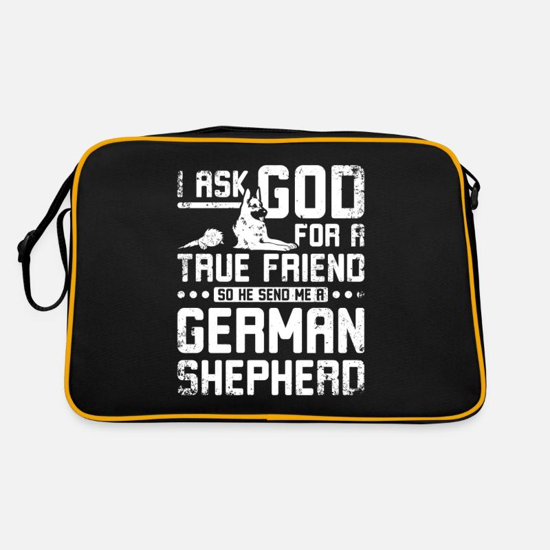 God send me a german shepherd Retro Bag
