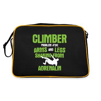 Klettern Bouldern - Retro Tasche - Schwarz/Gold - Hinten