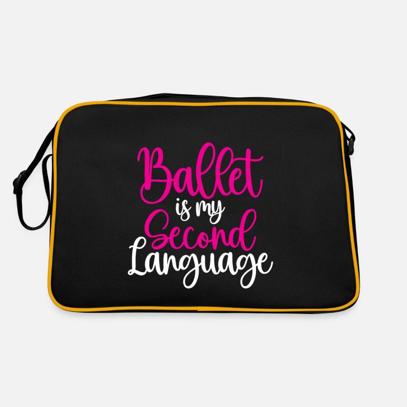 Ballet Is My Second Language Retro Tasche